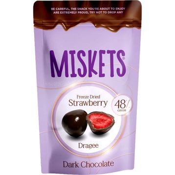 Miskets 80 gr Bitter Çikolata Kaplamali Çilek
