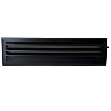Miss Worble 70x15 cm Siyah Hareketli Panjurlu Şömine Menfezi