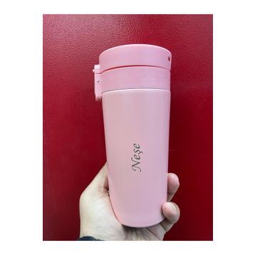 MİSSCAFE Snape Filtreli Çift Katmanlı Mug Pembe 380 ml Termos Bardak