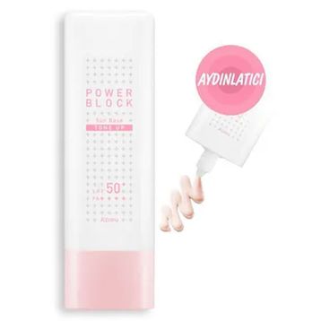 Missha A'pieu Power Block Tone Up Base Pink SPF50+ Pa++++ Ton Eşitleyici Aydınlatıcı 50 ml Güneş Kremi
