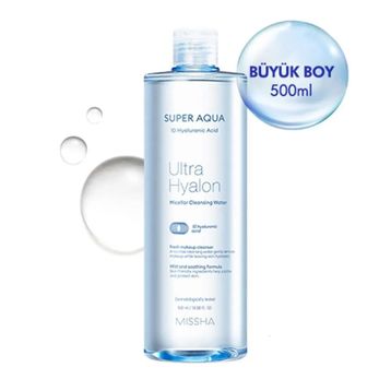 Missha Super Aqua Ultra Hyalron 500 ml Temizleme Suyu