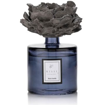 Missi 500 cc Siyah Silindir Şişe Black Vanilla Kokulu Gül Taşlı Oda Kokusu