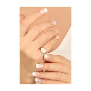 Mistik Silver Altıgen Gümüş Şovalye Yüzük