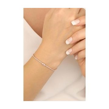 Mistik Silver Baget Taşlı Tenis Gümüş Bileklik