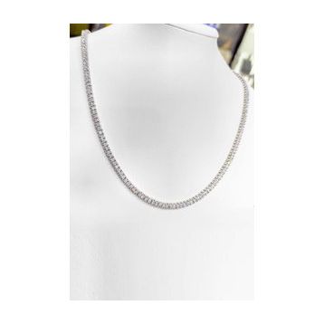 Mistik Silver Beyaz Taşlı Gümüş Choker Kolye