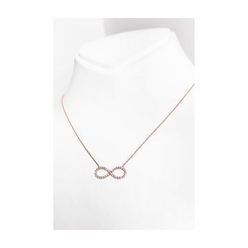 Mistik Silver Full Taşlı Sonsuzluk Gümüş Kolyesi