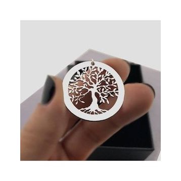 Mistik Silver Gümüş Hayat Ağacı Kolye