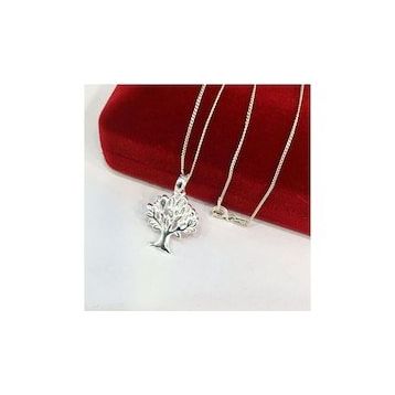 Mistik Silver Gümüş Hayat Ağacı Kolye