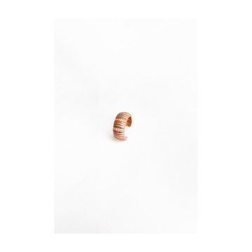 Mistik Silver Kalın Taşlı Gümüş Ear Cuff Küpe