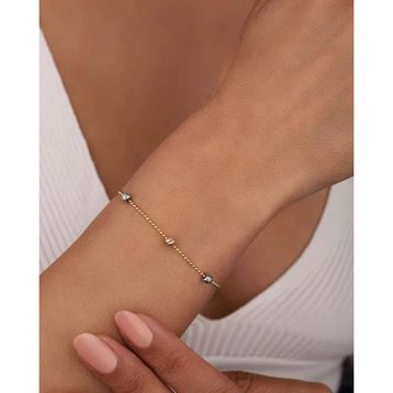 Mistik Silver Küçük Dorika Topçuklu Gümüş Bileklik