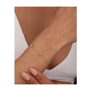 Mistik Silver Küçük Dorika Topçuklu Gümüş Bileklik