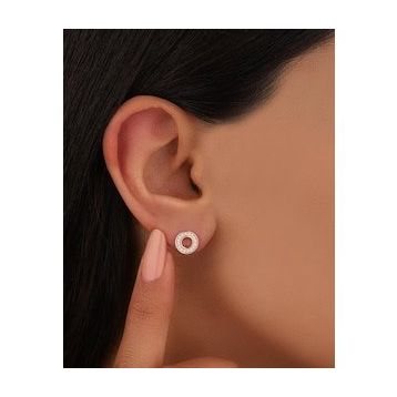 Mistik Silver Ox Çivili Gümüş Küpe