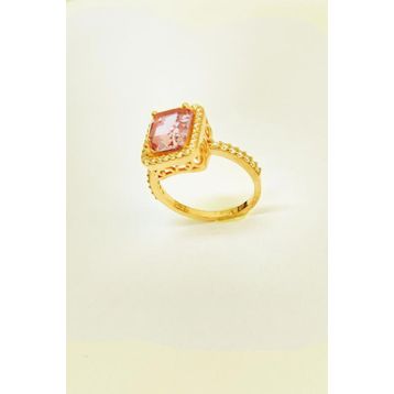 Mistik Silver Pembe Swarovski Taşlı Gümüş Yüzük