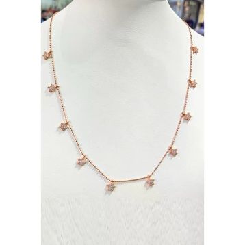 Mistik Silver Sallantılı Çoklu Yıldızlı Gümüş Kolye