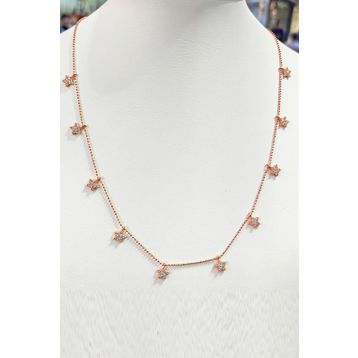 Mistik Silver Sallantılı Çoklu Yıldızlı Gümüş Kolye