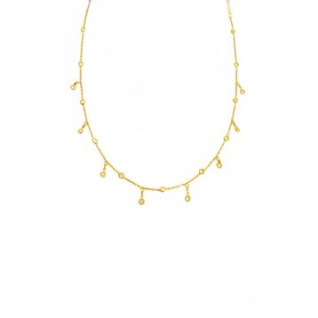 Mistik Silver Sarkık Tifani Taşlı Gümüş Choker Kolye