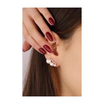 Mistik Silver Sıralı İncili Gümüş Küpe