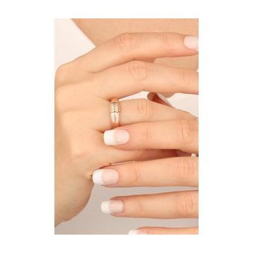 Mistik Silver Taşsız Gümüş Şeritli Yüzük