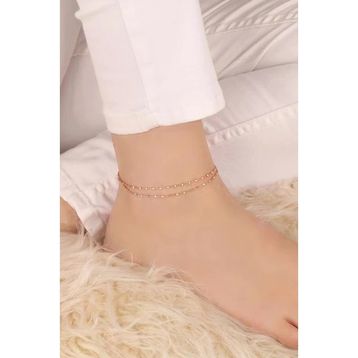 Mistik Silver Taşsız Topçuklu Zincir Gümüş Halhal