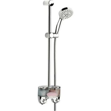 Mistillo 22 mm Krom Kaplı 5 Fonksiyonlu Şampuanlıklı Sürgülü Duş Seti