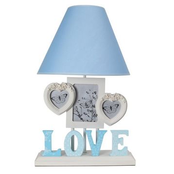 Misto Home Çerçeveli Love Mavi Abajur