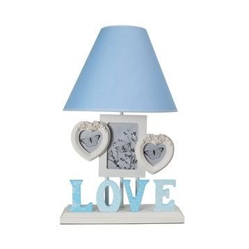 Misto Home Çerçeveli Love Mavi Abajur