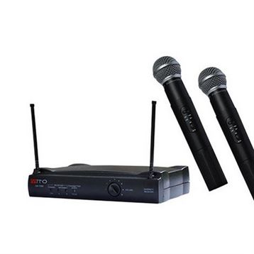Mito UM-800EE 2 El Mikrofonlu UHF 80 Seçmeli Frekanslı 2 Kanal Dijital Alıcı
