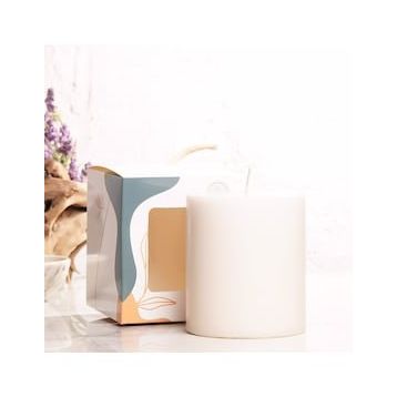 Mitr 10x10 cm Bej Silindir Mum