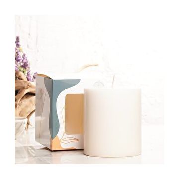 Mitr 10x10 cm Bej Silindir Mum