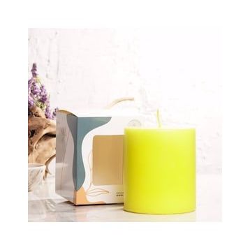 Mitr 10x10 cm Sarı Silindir Mum