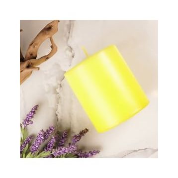 Mitr 10x10 cm Sarı Silindir Mum