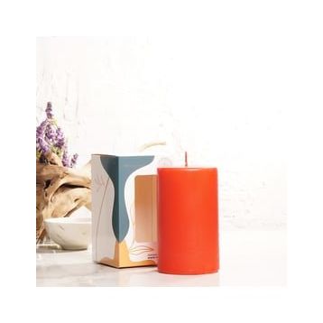 Mitr 12x7 cm Kırmızı Silindir Mum