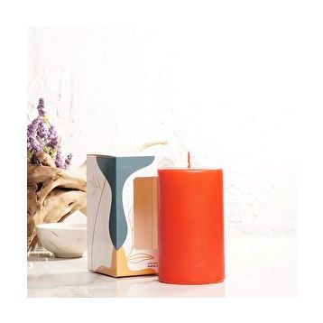 Mitr 12x7 cm Kırmızı Silindir Mum