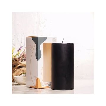 Mitr 20x10 cm Siyah Silindir Mum
