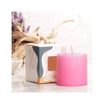Mitr 7x7 cm Pembe Silindir Mum