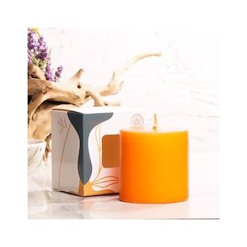 Mitr 7x7 cm Turuncu Silindir Mum