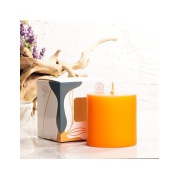 Mitr 7x7 cm Turuncu Silindir Mum