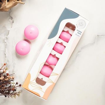 Mitr Pembe Suda Yüzen Mum