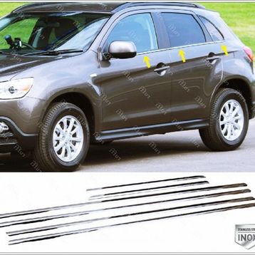 Mitsubishi Asx Paslanmaz Çelik 6 Parça Krom Cam Çıtası