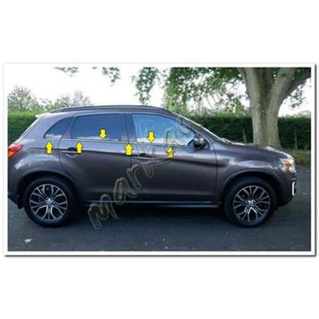 Mitsubishi Asx Paslanmaz Çelik 6 Parça Krom Cam Çıtası