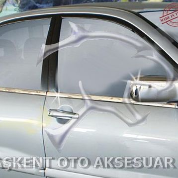 Mitsubishi Lancer 9 2004-2008 4 Parça Krom Cam Çıtası