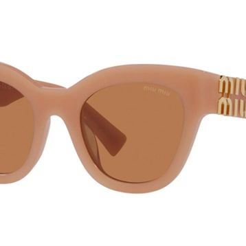 Miu Miu 01YS 14H-2Z1 51 Kadın Somon Çekik Çerçeve Güneş Gözlüğü