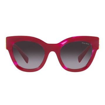 Miu Miu 01YS 16H09S 51 Bordo Çekik Çerçeve Kadın Güneş Gözlüğü