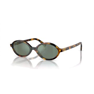 Miu Miu Regard MU 04ZS VAU04M 50 Brown Havana-Green Aynalı Kadın Güneş Gözlüğü