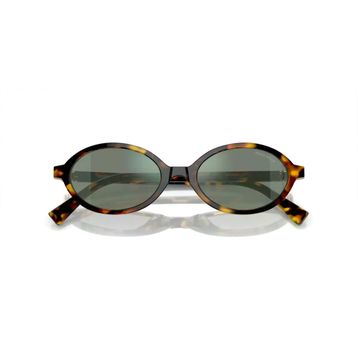Miu Miu Regard MU 04ZS VAU04M 50 Brown Havana-Green Aynalı Kadın Güneş Gözlüğü