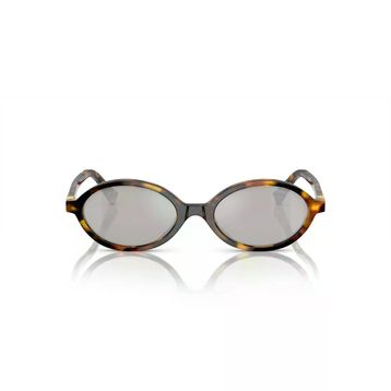 Miu Miu Regard MU 04ZS VAU07F 50 Honey Havana-Light Grey Aynalı Kadın Güneş Gözlüğü