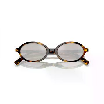 Miu Miu Regard MU 04ZS VAU07F 50 Honey Havana-Light Grey Aynalı Kadın Güneş Gözlüğü