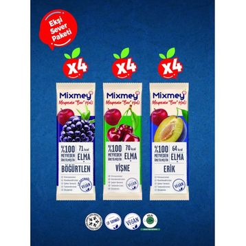 Mixmey 12x20 gr Ekşisever Meyve Barı