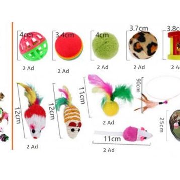Mixpet 21 Parça Model 11 Kedi Oyuncak Seti