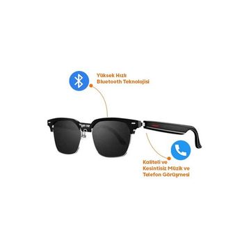Mlb E13-06 Kablosuz Bluetooth Uyumlu Siyah Akıllı Gözlük